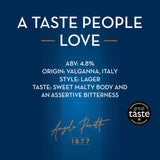 Birrificio Angelo Poretti premium lager beer 4x440ml cans - British product