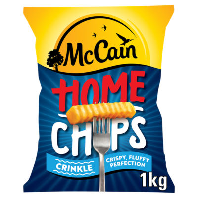 McCain Home Chips Crinkle Cut 1kg, imported from the UK