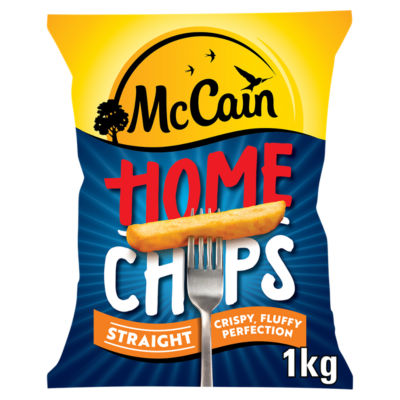 McCain Home Chips Straight Cut 1kg, imported from the UK