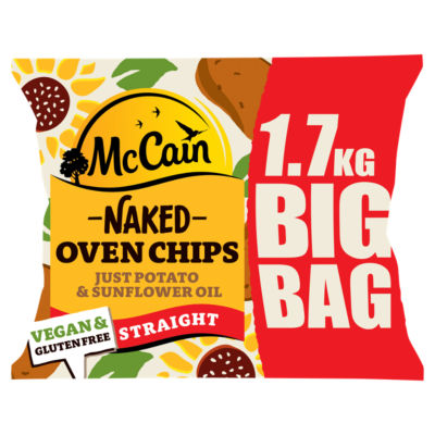 McCain Oven Chips Straight Cut 1.7kg, imported from the UK