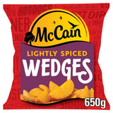 McCain Lightly Spiced Potato Wedges 650g, imported from the UK