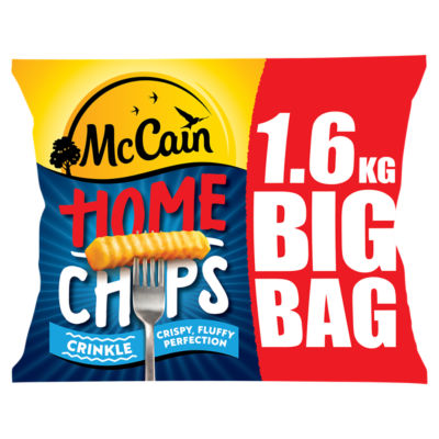 McCain Home Chips Crinkle Cut Frozen Chips 1.6kg