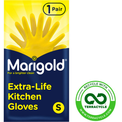 Marigold Rubber Gloves Extra Life Kitchen S 6.5, imported from the UK