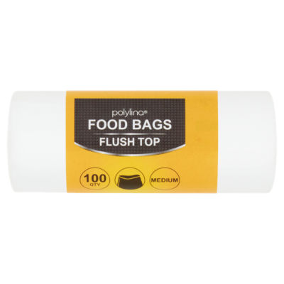 Polylina flush top food bags 230mm x 360mm, imported from the UK
