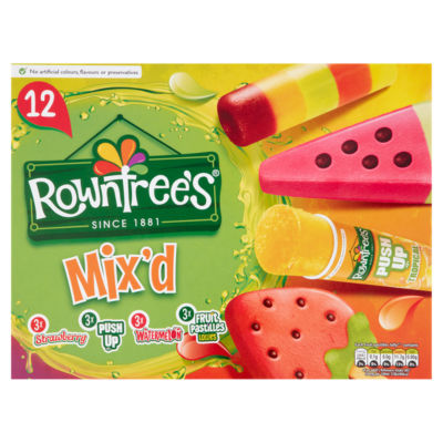 Rowntree's Mixed Assorted Ice Lollies 864ml (British brand)