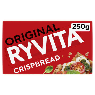 Ryvita Original Wholegrain Rye Crispbread 250g, imported from the UK