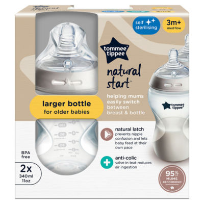 Tommee Tippee Natural Start baby bottles 2x 340ml (British brand)