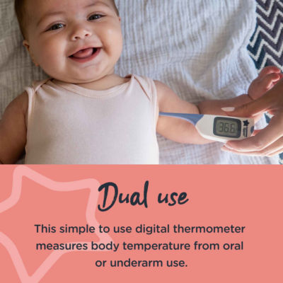 Tommee Tippee FlexiPen baby thermometer underarm and tongue (British brand)