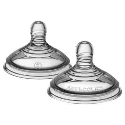 Tommee Tippee bottle teats slow flow 3m+ 2 pack (British brand)
