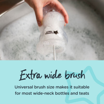 Tommee Tippee bottle and teat brush extra wide with nylon bristles (British brand)