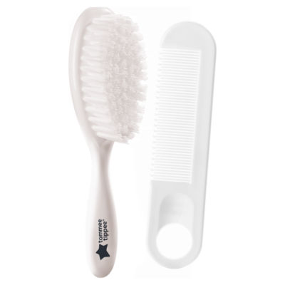 Tommee Tippee soft bristle baby hair brush and comb set (British brand)