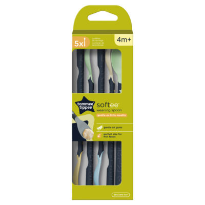 Tommee Tippee Softee weaning spoons 4m+ 5 pack (British brand)