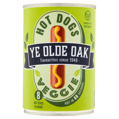 Ye Olde Oak 8 Veggie Hot Dogs in Lake Vegetarische Hot Dogs 400g