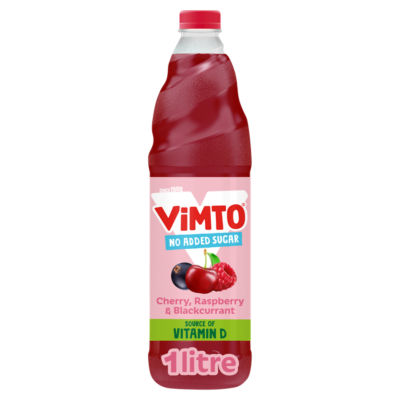 Vimto fruit squash cherry raspberry blackcurrant 1 litre (British brand)