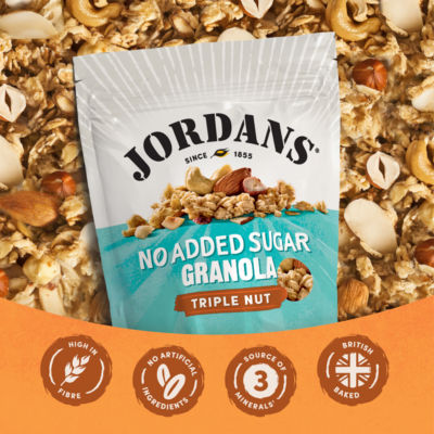 Jordans triple nut granola breakfast cereal 425g, UK version