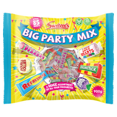 Swizzels Big Party Mix assorted sweets 900g (British brand)