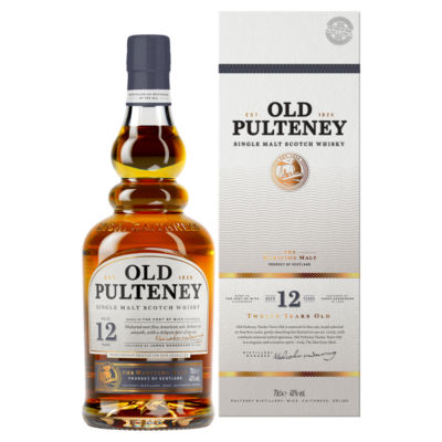 Old Pulteney Twelve Years Old Single Malt Scotch Whisky 70cl, imported from the UK