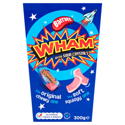 Barratt Wham with Sour Crystals assorted chewy sweets 300g - British product