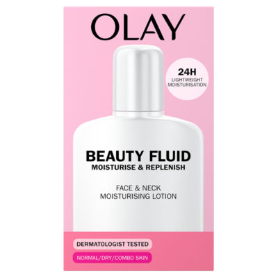 Olay Beauty Fluid face and neck lotion 200ml, imported from the UK
