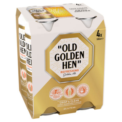 Old Golden Hen Refreshing Golden Ale 4x500ml, imported from the UK
