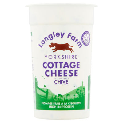 Longley Farm Chive Cottage Cheese 250g, UK version