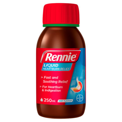 Rennie heartburn relief liquid Mint Flavour 250ml, imported from the UK