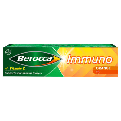 Berocca Immuno effervescent tablets 15 tablets - British product