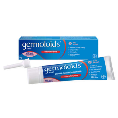 Germoloids Triple Action Haemorrhoids Cream 55g, UK version