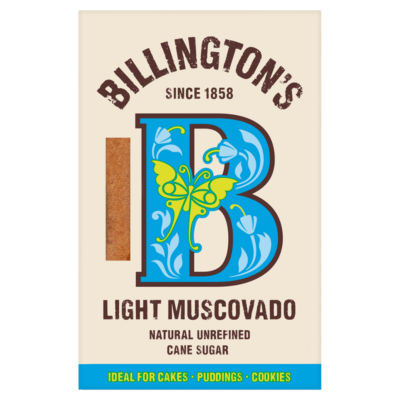 Billington's Light Muscovado natural cane sugar 500g - British product