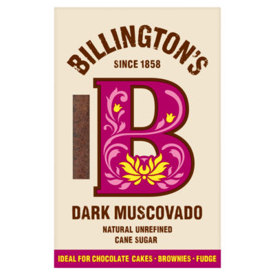 Billington's Dark Muscovado Natural Unrefined Cane Sugar 500g Brown Sugar