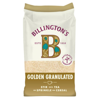 Billington's golden granulated natural unrefined cane sugar 1kg - British product