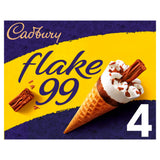 Cadbury Flake 99 Ice Cream Cones 4 x 125ml - British product