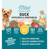 Naturo mini breed duck dog food 150g, imported from the UK
