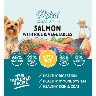 Naturo Salmon Dog Food Rice 150g , imported from the UK