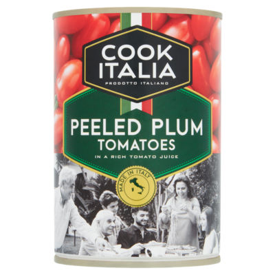Cook Italia peeled plum tomatoes 400g - British product