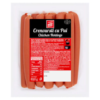 Elit Chicken Hotdogs 650g