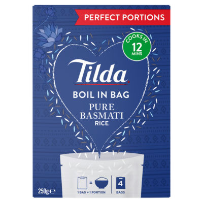 Tilda Basmati rice boil in bag 250g (British brand)