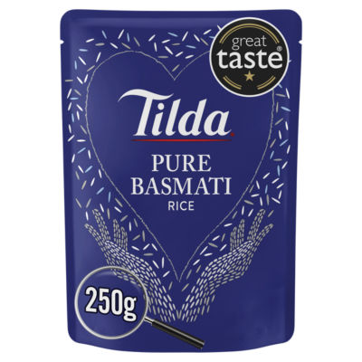 Tilda Microwave Pure Basmati Rice 250g (British brand)