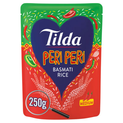 Tilda Peri Peri Basmati Rice microwave pouch 250g (British brand)