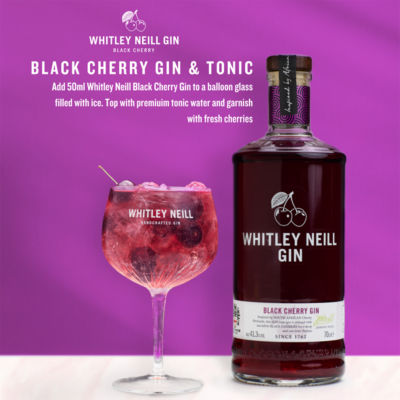 Whitley Neill Black Cherry Gin 70cl (British brand)
