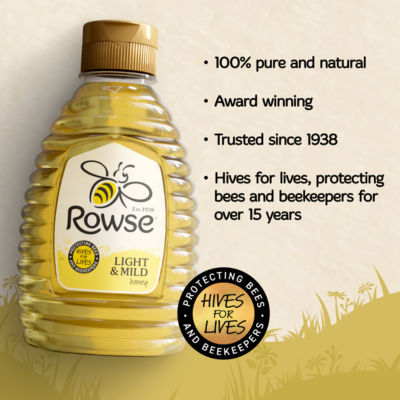 Rowse light & mild honey 340g, imported from the UK