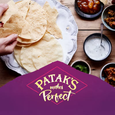 Patak's plain pappadums 64g, imported from the UK