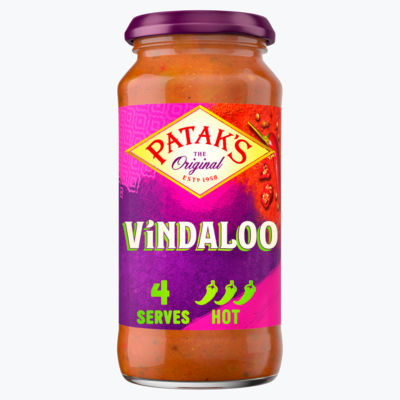Patak's Vindaloo curry sauce 450g, imported from the UK