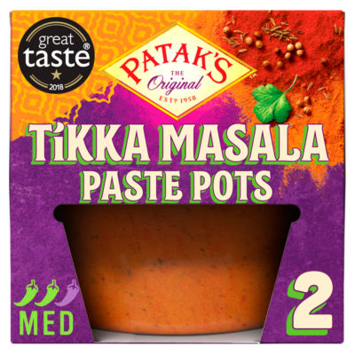 Patak's Tikka Masala paste pots 2 x 70g, imported from the UK