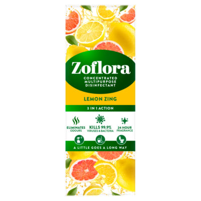 Zoflora Concentrated Multipurpose Disinfectant Lemon Zing 120ml