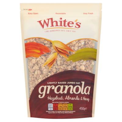 White's Hazelnut Almond and Honey Lightly Baked Jumbo Oat Granola 450g