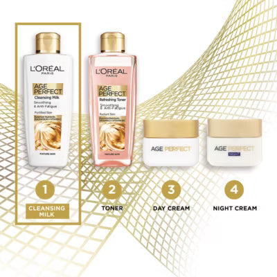L'Oreal Paris Age Perfect Smoothing & Anti Fatigue Vitamin C Cleansing Milk 200ml, UK version