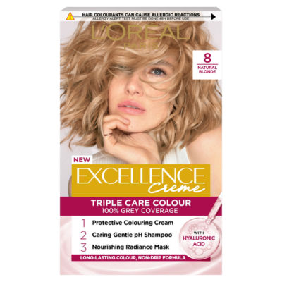 L'Oreal Paris Permanent Hair Dye 8 Natural Blonde, UK version