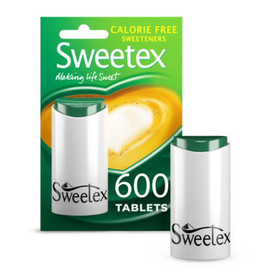 Sweetex calorie free sweetener tablets 600 tablets (British brand)