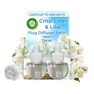 Air Wick Crisp Linen & Lilac air freshener refill 2x19ml - British product
